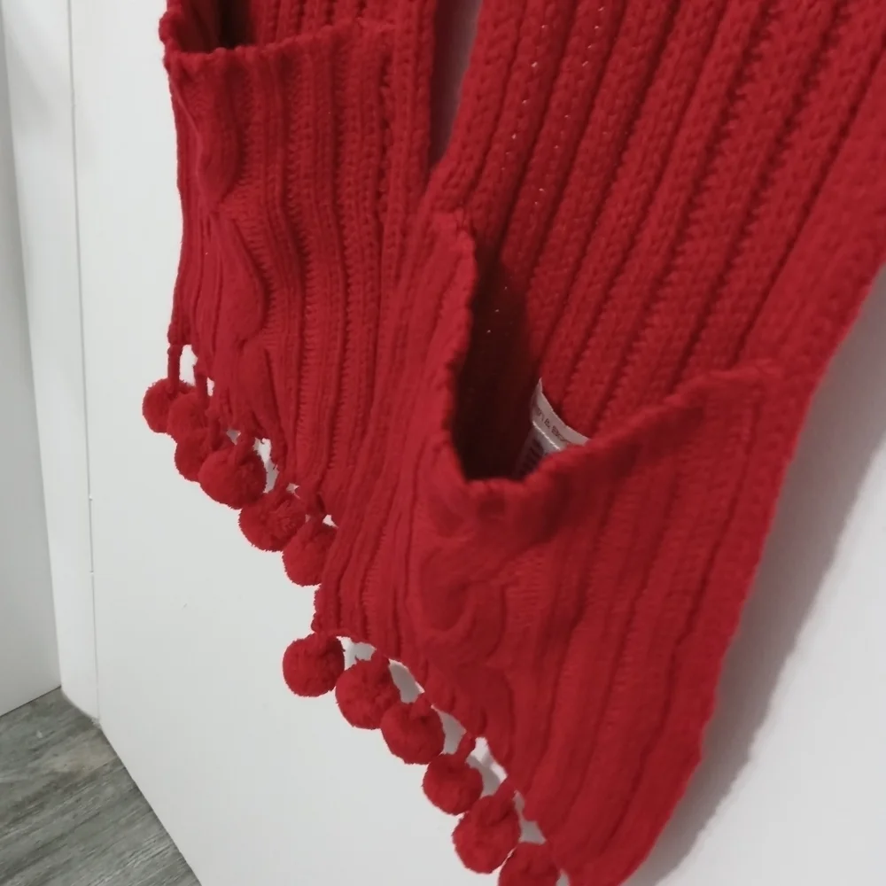 Bath And Body Works Super Long Knitted Crocheted Scarf with Hand warmers